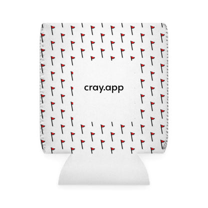 Can Cooler — 'Cray: Vibes Lie. Patterns Don't.' Golf Flag Pattern Cooler Sleeve