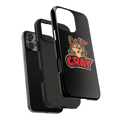 Cray Phone Case - Black - Red Flag Fox