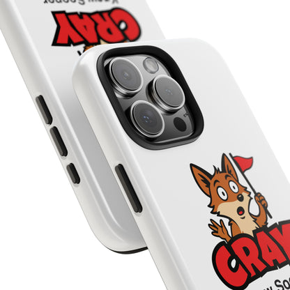 Cray Phone Case (tagline) - White - Red Flag Fox