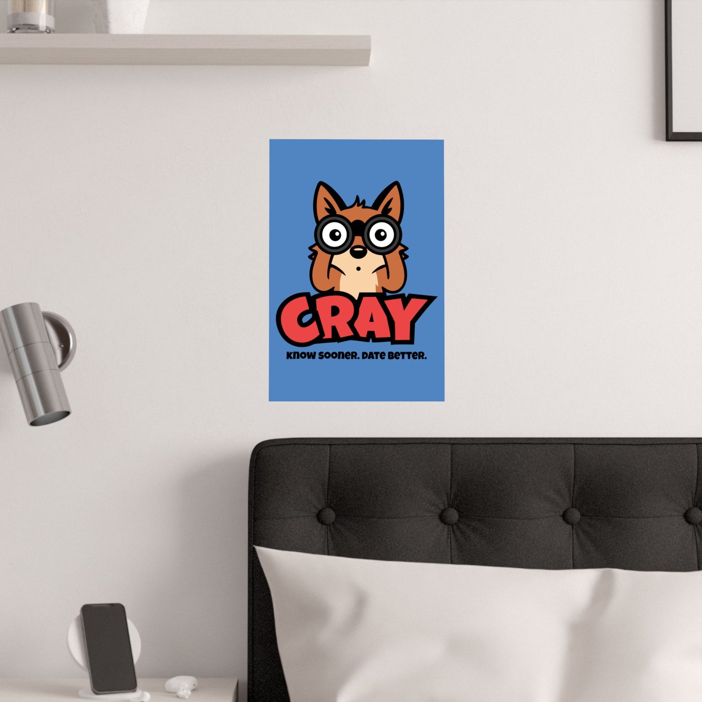Cray Fox w/ Binoculars Poster (12"x18")