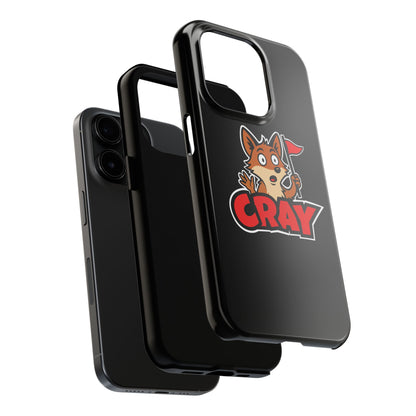Cray Phone Case - Black - Red Flag Fox