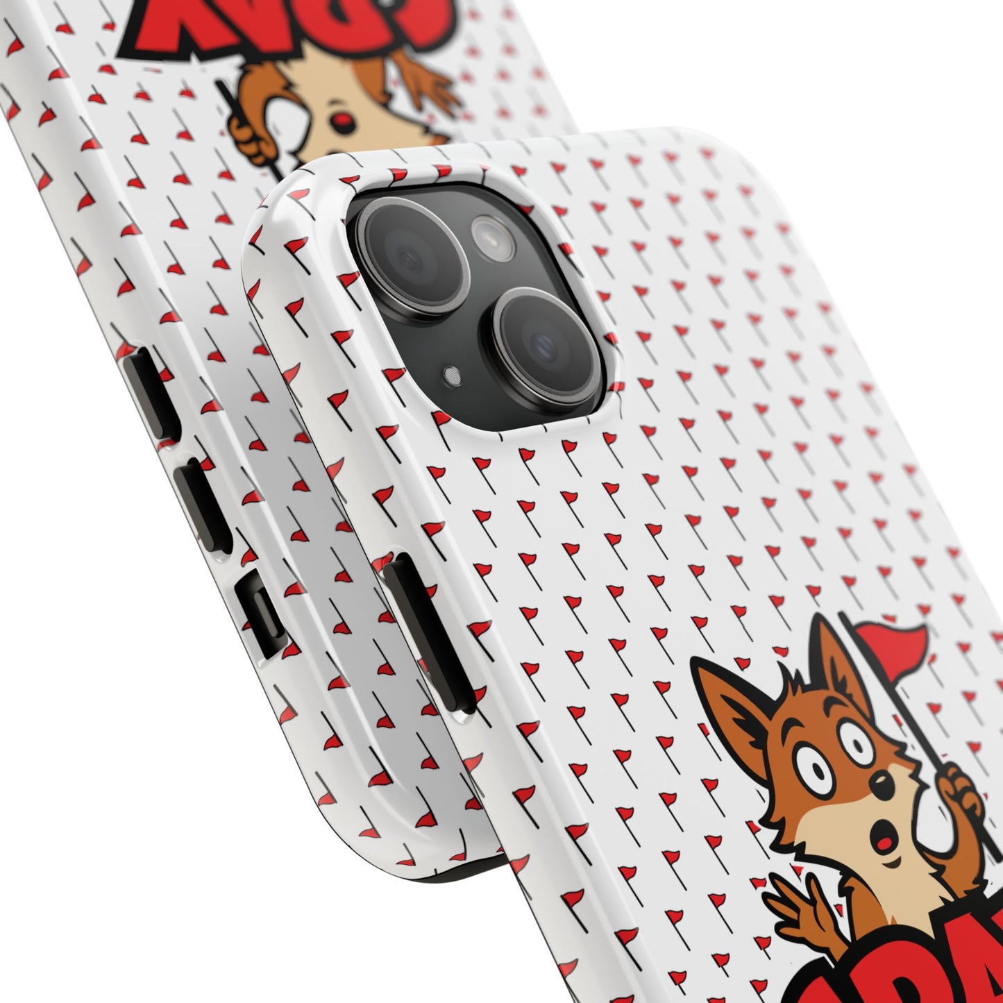 Cray Phone Case - White - Red Flag Fox