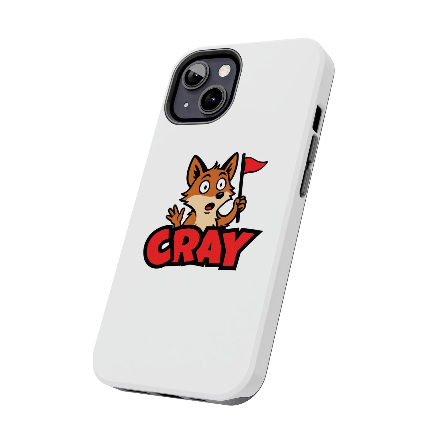 Cray Phone Case - White - Red Flag Fox