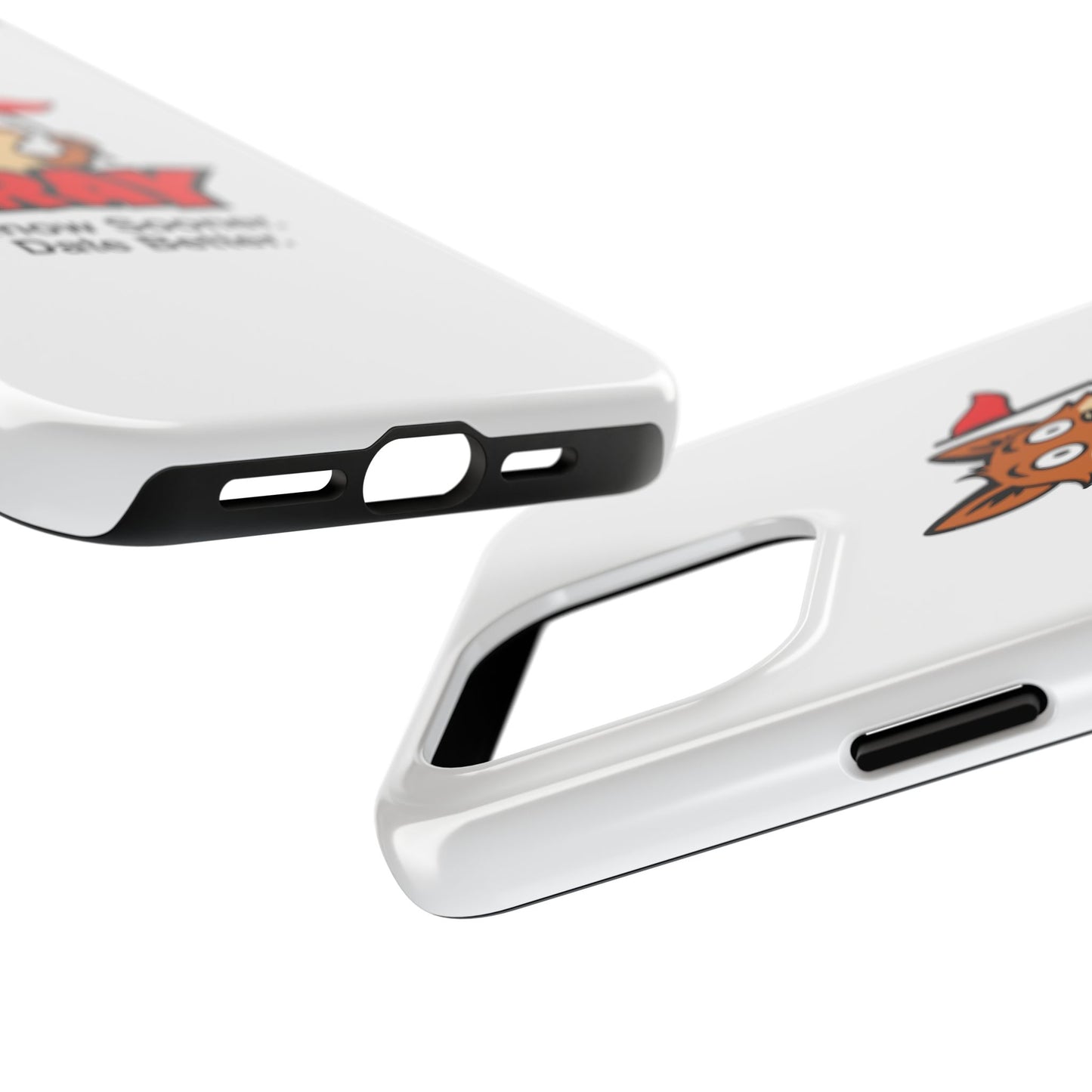 Cray Phone Case (tagline) - White - Red Flag Fox