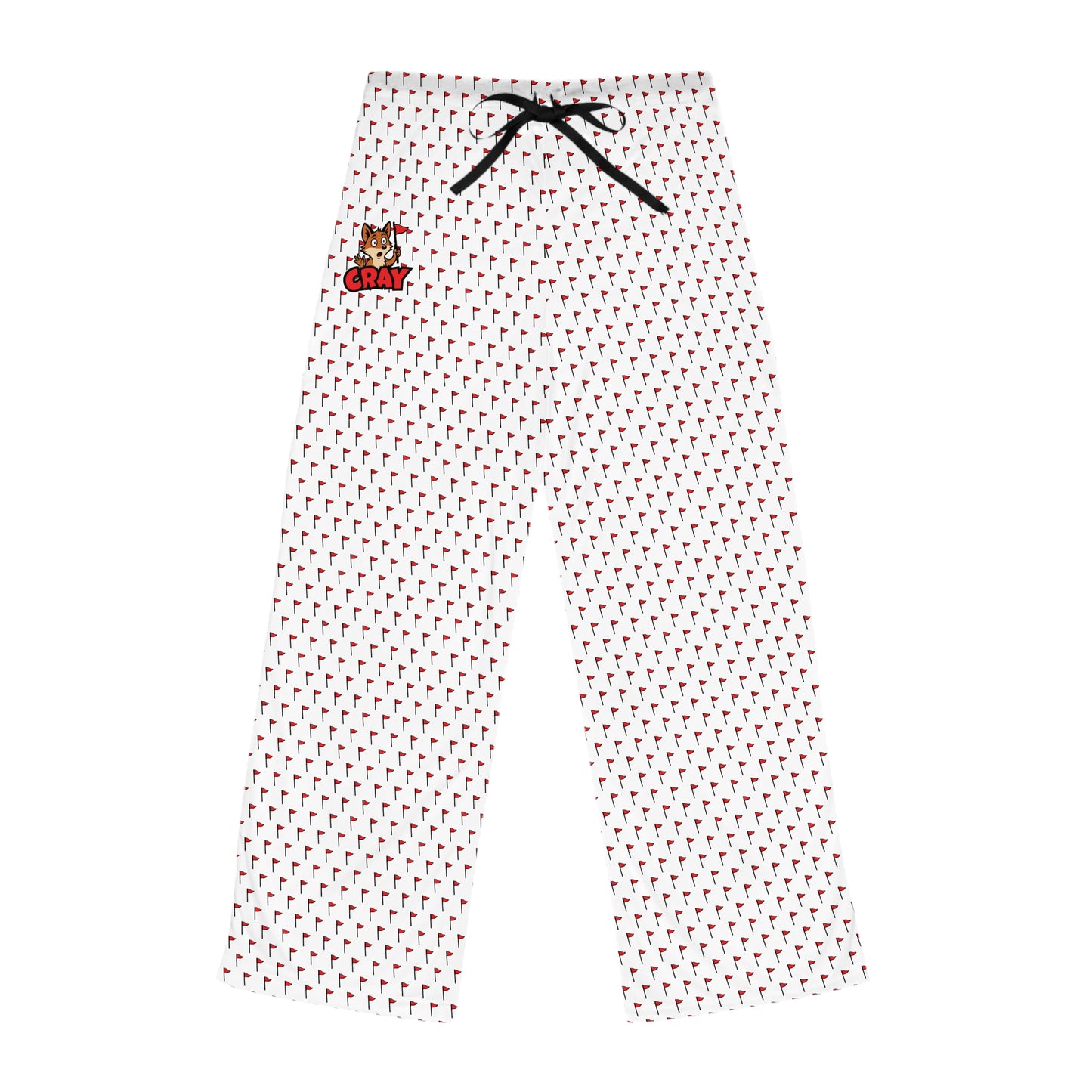 Cray Women's Fleece Pajama Pants with Flag Pattern