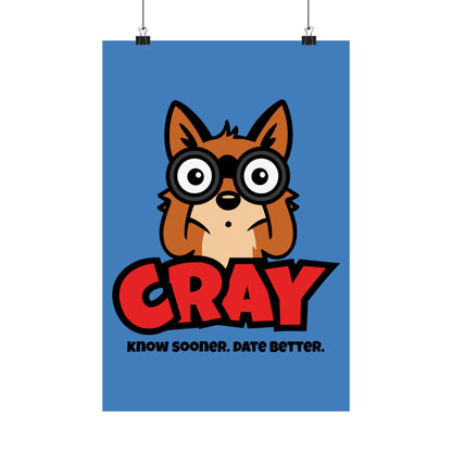 Cray Fox w/ Binoculars Poster (12"x18")