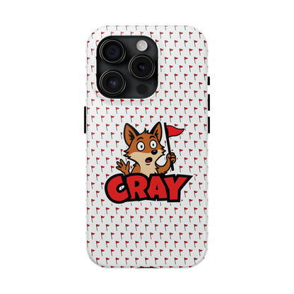 Cray Phone Case - White - Red Flag Fox