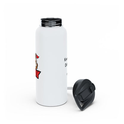 Cray Stainless Steel Water Bottle - White - Red Flag Fox