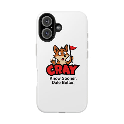 Cray Phone Case (tagline) - White - Red Flag Fox