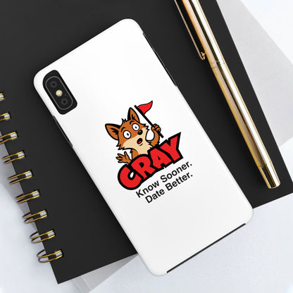 Cray Phone Case (tagline) - White - Red Flag Fox