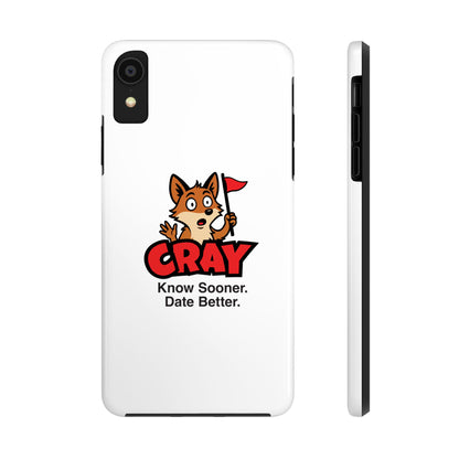 Cray Phone Case (tagline) - White - Red Flag Fox