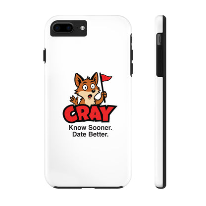 Cray Phone Case (tagline) - White - Red Flag Fox