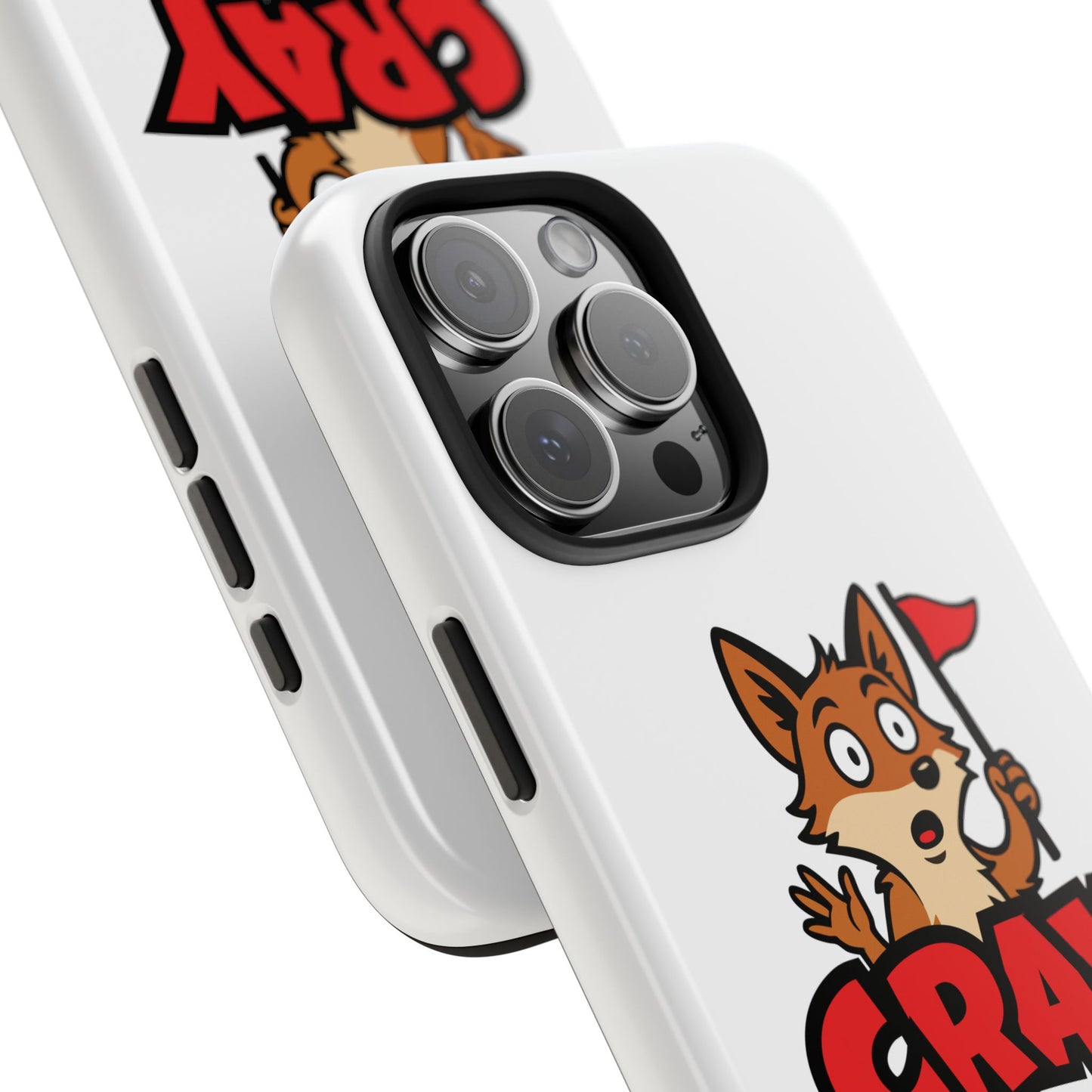 Cray Phone Case - White - Red Flag Fox