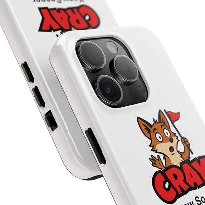 Cray Phone Case (tagline) - White - Red Flag Fox