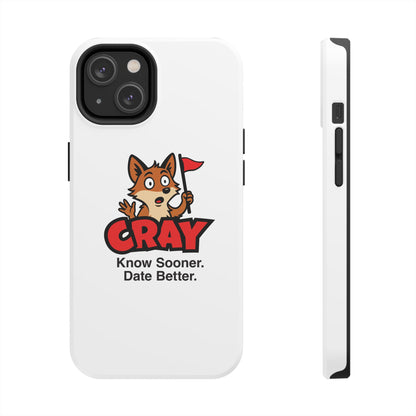 Cray Phone Case (tagline) - White - Red Flag Fox
