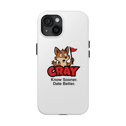 Cray Phone Case (tagline) - White - Red Flag Fox