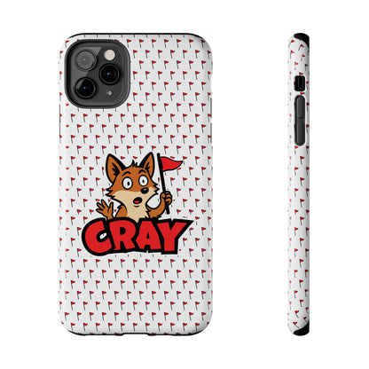 Cray Phone Case - White - Red Flag Fox