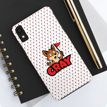 Cray Phone Case - White - Red Flag Fox