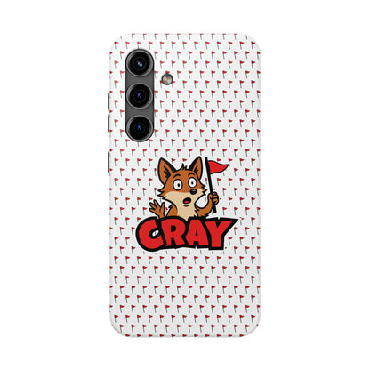 Cray Phone Case - White - Red Flag Fox