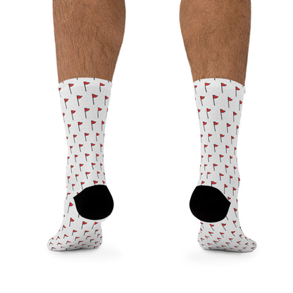 Red Flag Recycled Poly Socks [Eco-Friendly]