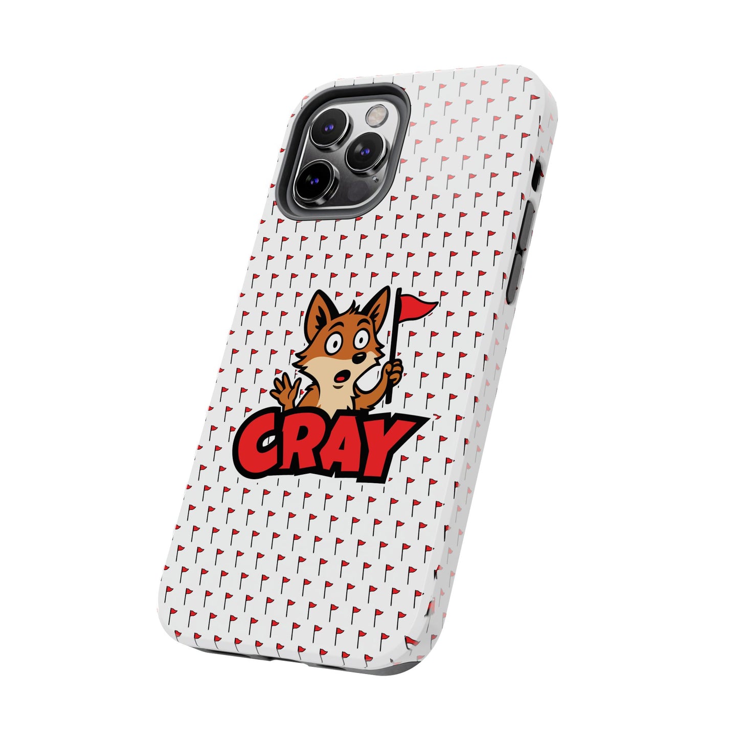 Cray Phone Case - White - Red Flag Fox