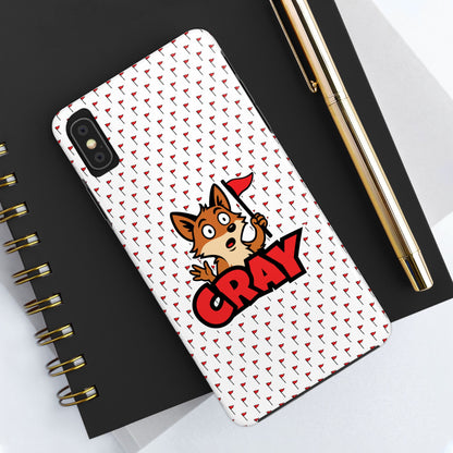 Cray Phone Case - White - Red Flag Fox