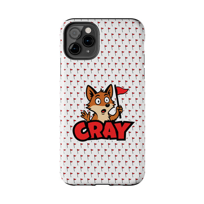 Cray Phone Case - White - Red Flag Fox