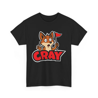 Cray Unisex T-Shirt - Black - Red Flag Fox