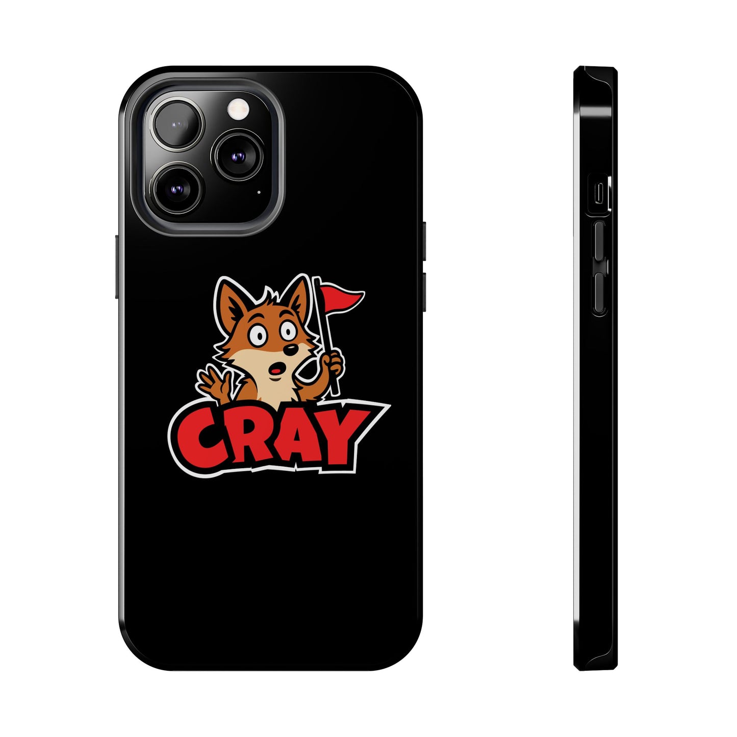 Cray Phone Case - Black - Red Flag Fox