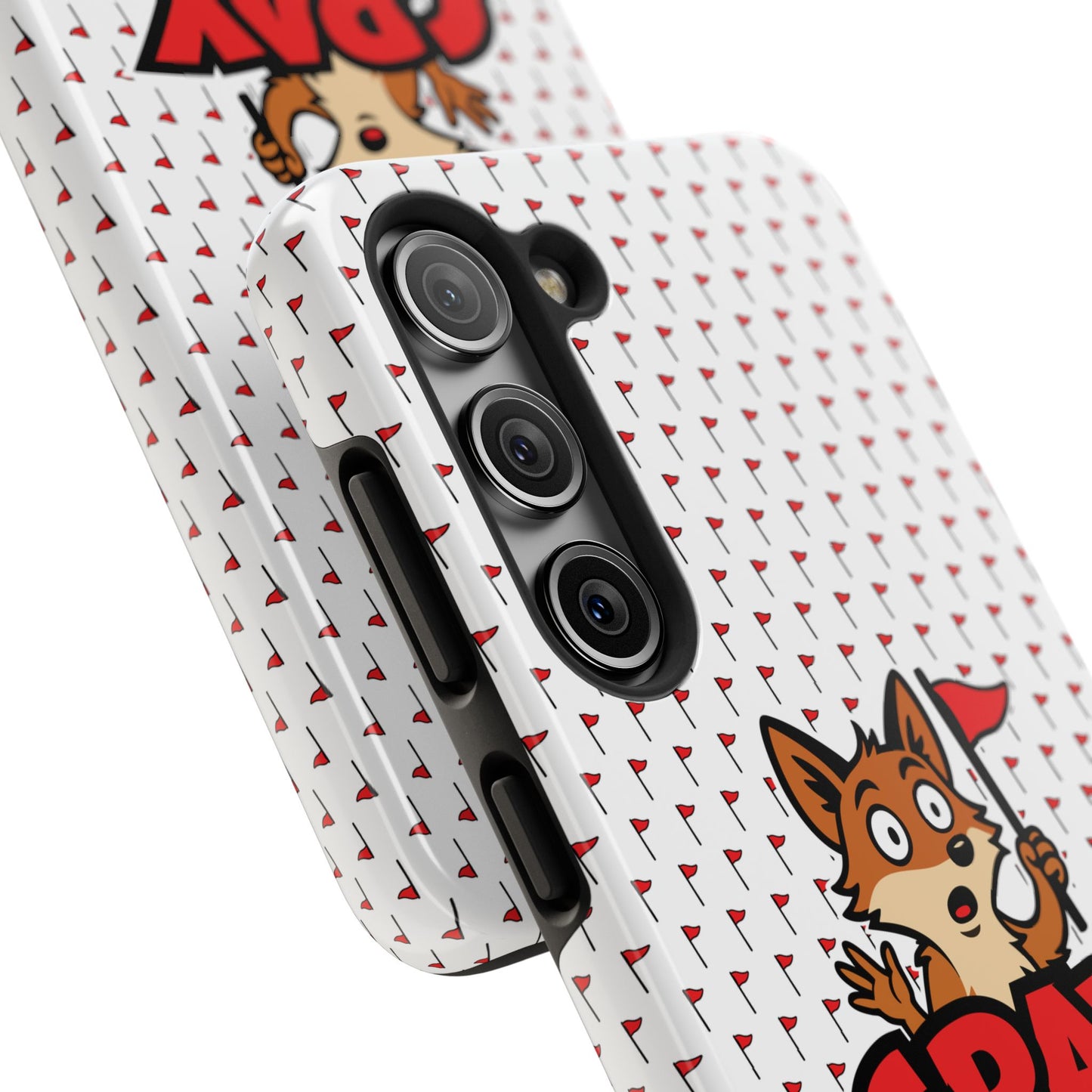 Cray Phone Case - White - Red Flag Fox
