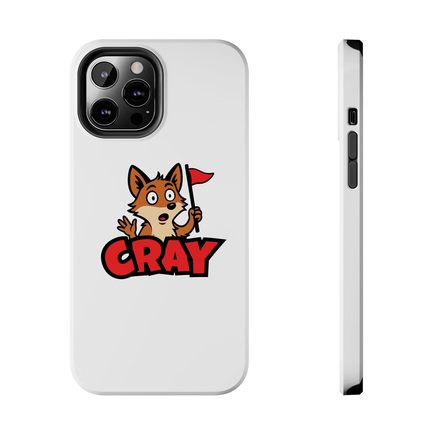 Cray Phone Case - White - Red Flag Fox