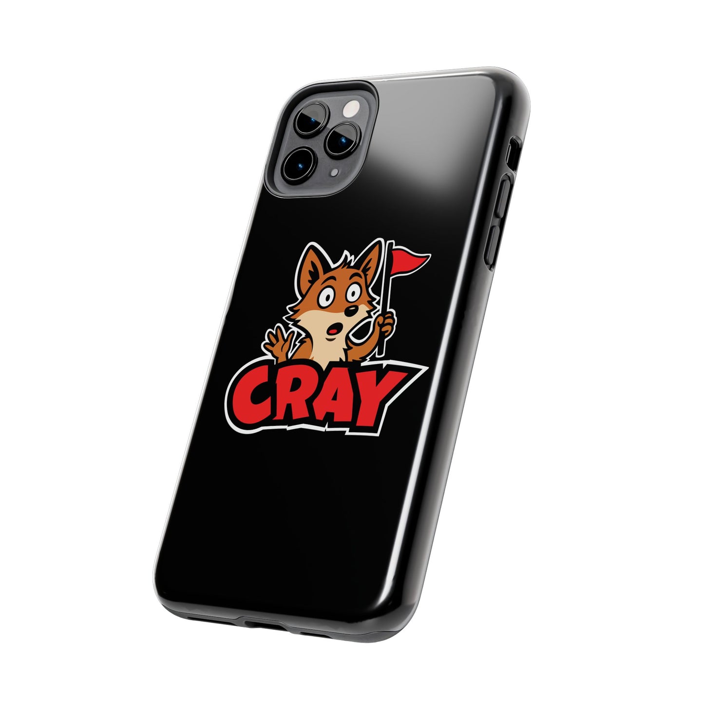 Cray Phone Case - Black - Red Flag Fox
