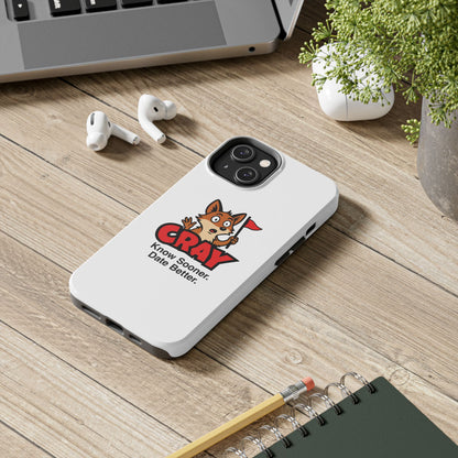 Cray Phone Case (tagline) - White - Red Flag Fox