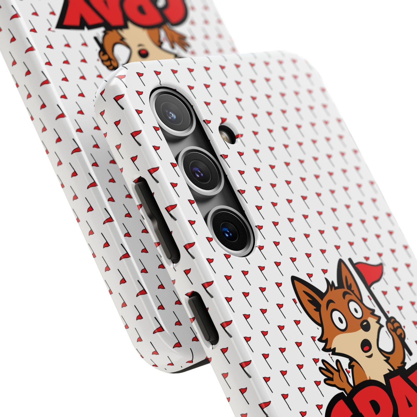 Cray Phone Case - White - Red Flag Fox