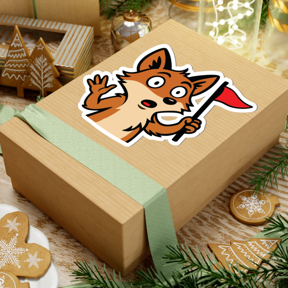 Cray Fox Mascot Sticker