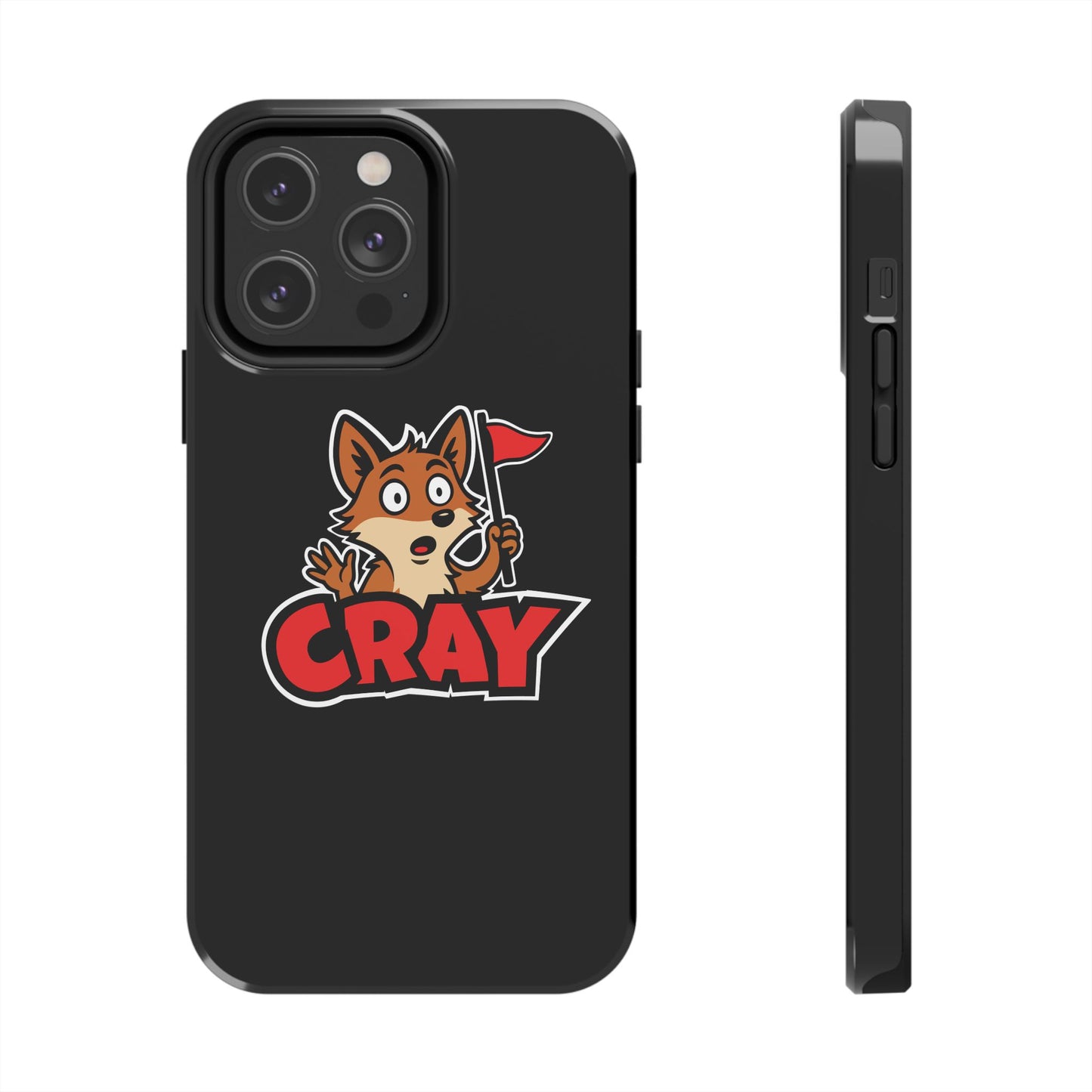 Cray Phone Case - Black - Red Flag Fox