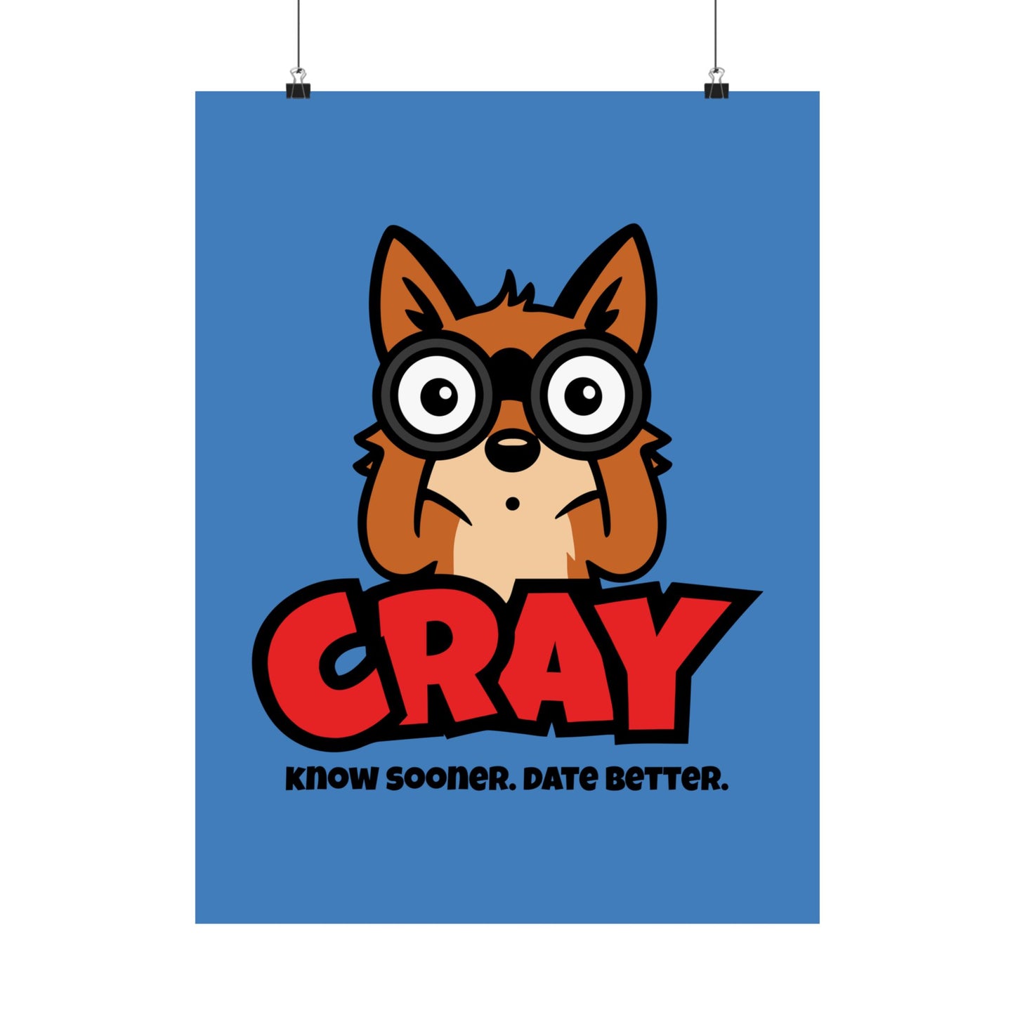 Cray Fox w/ Binoculars Poster (18"x24")