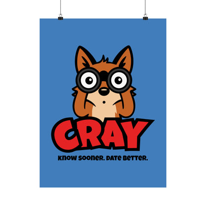 Cray Fox w/ Binoculars Poster (18"x24")