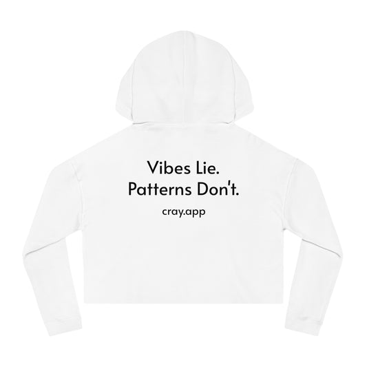 Cray Cropped Hoodie — White