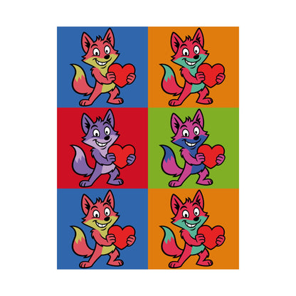 Cray Inverted Colors Fox Poster (18"x24")