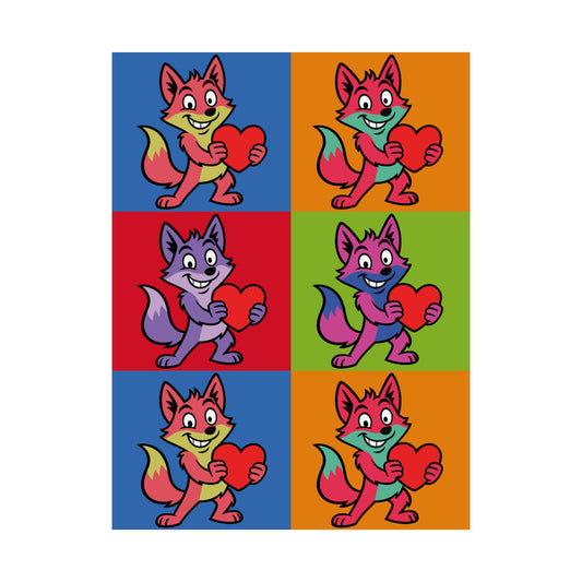 Cray Inverted Colors Fox Poster (18"x24")