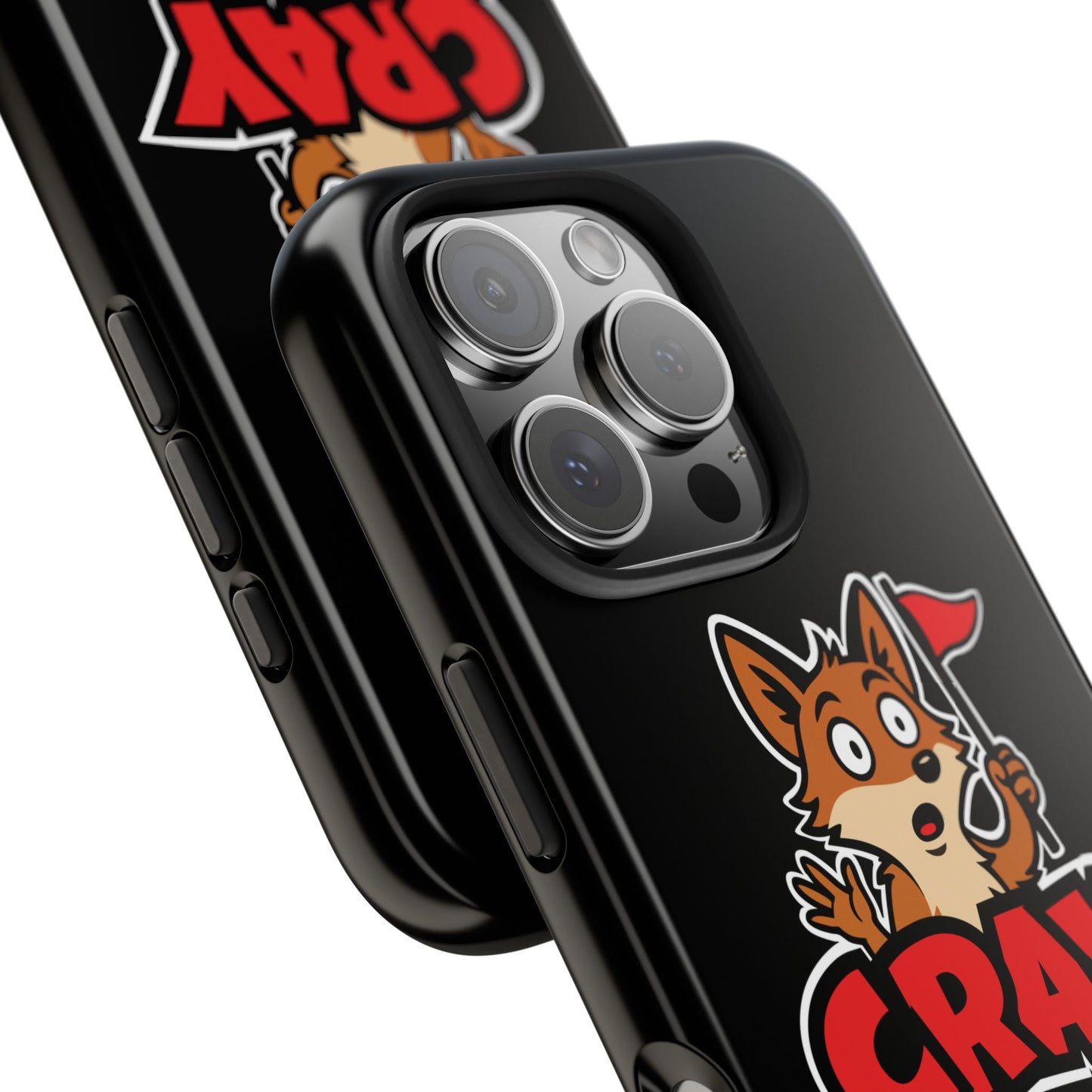 Cray Phone Case - Black - Red Flag Fox