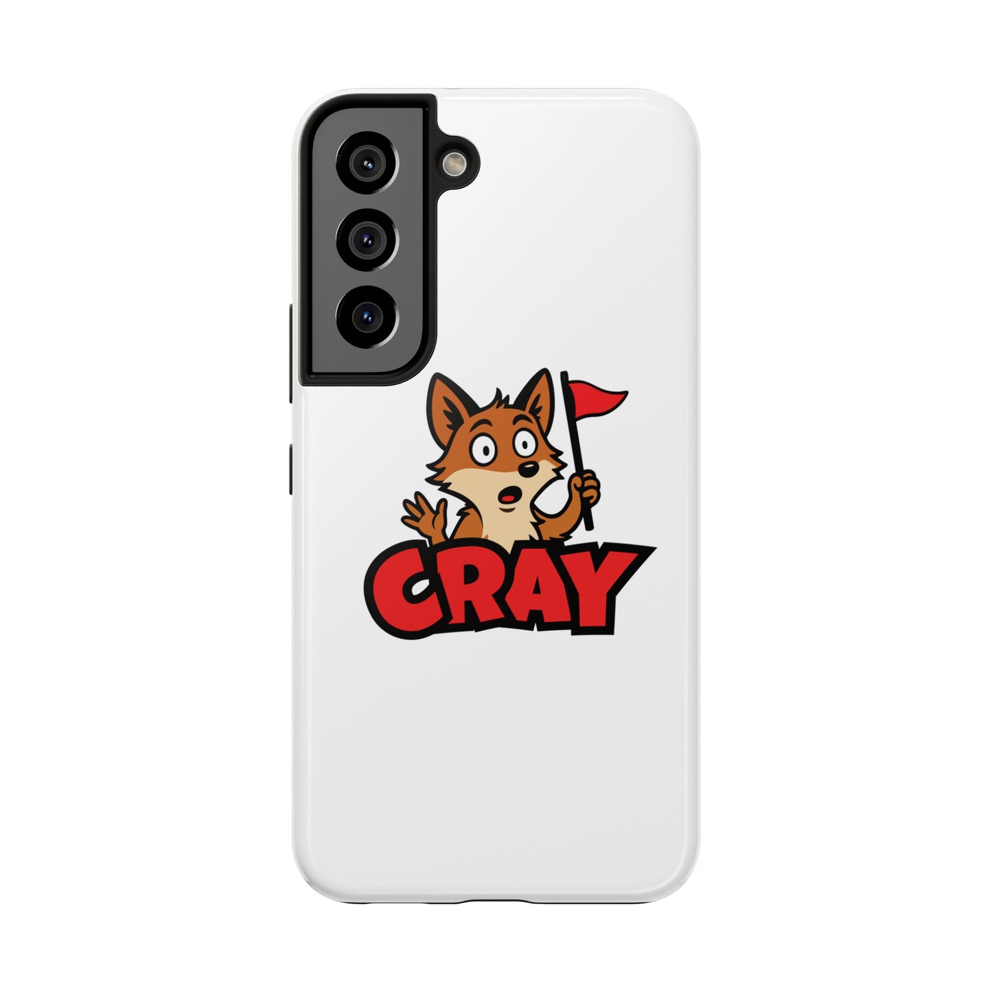 Cray Phone Case - White - Red Flag Fox