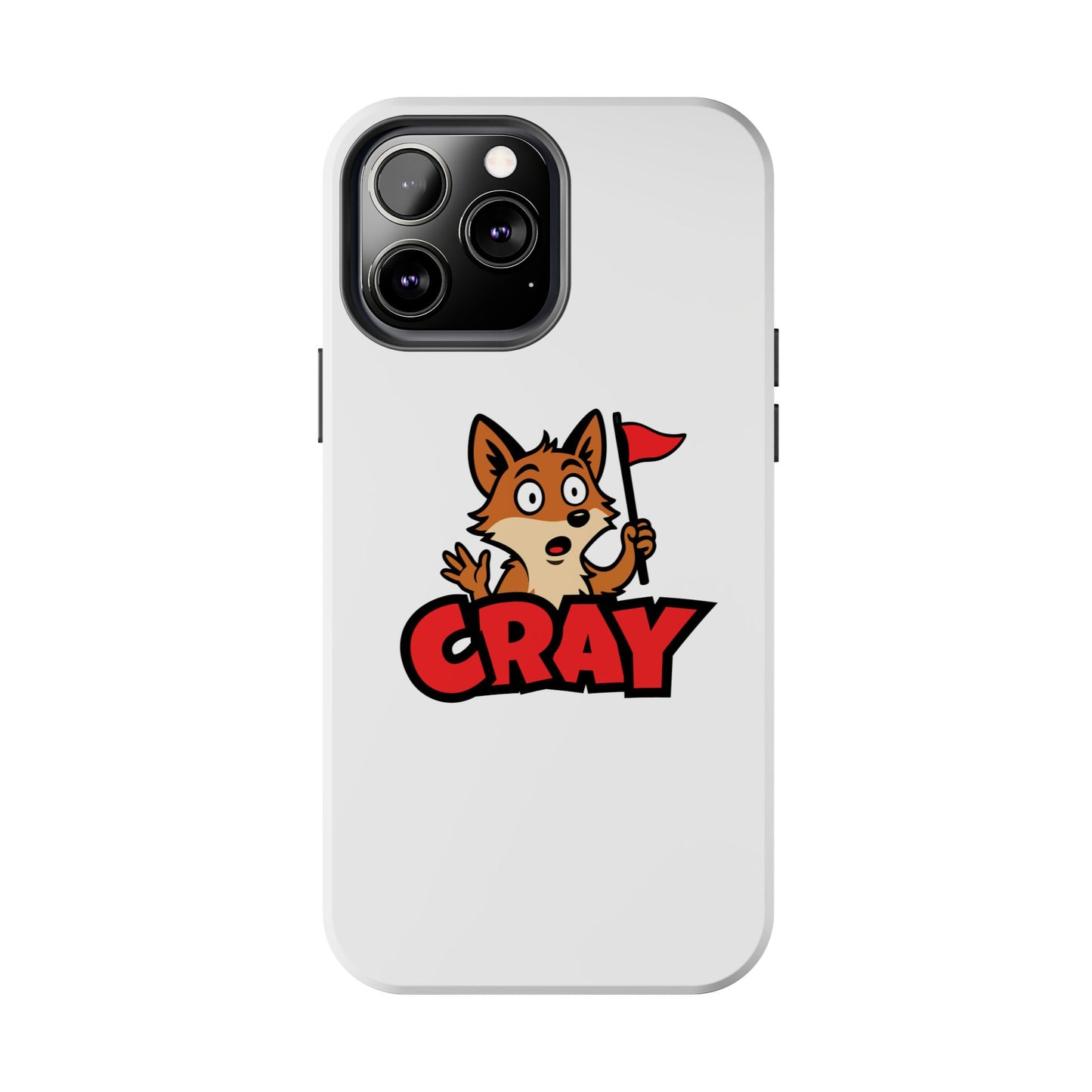 Cray Phone Case - White - Red Flag Fox