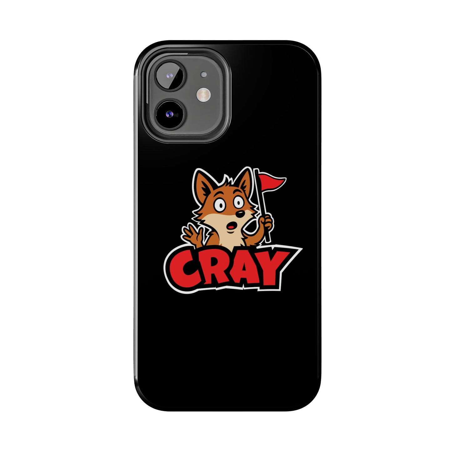 Cray Phone Case - Black - Red Flag Fox