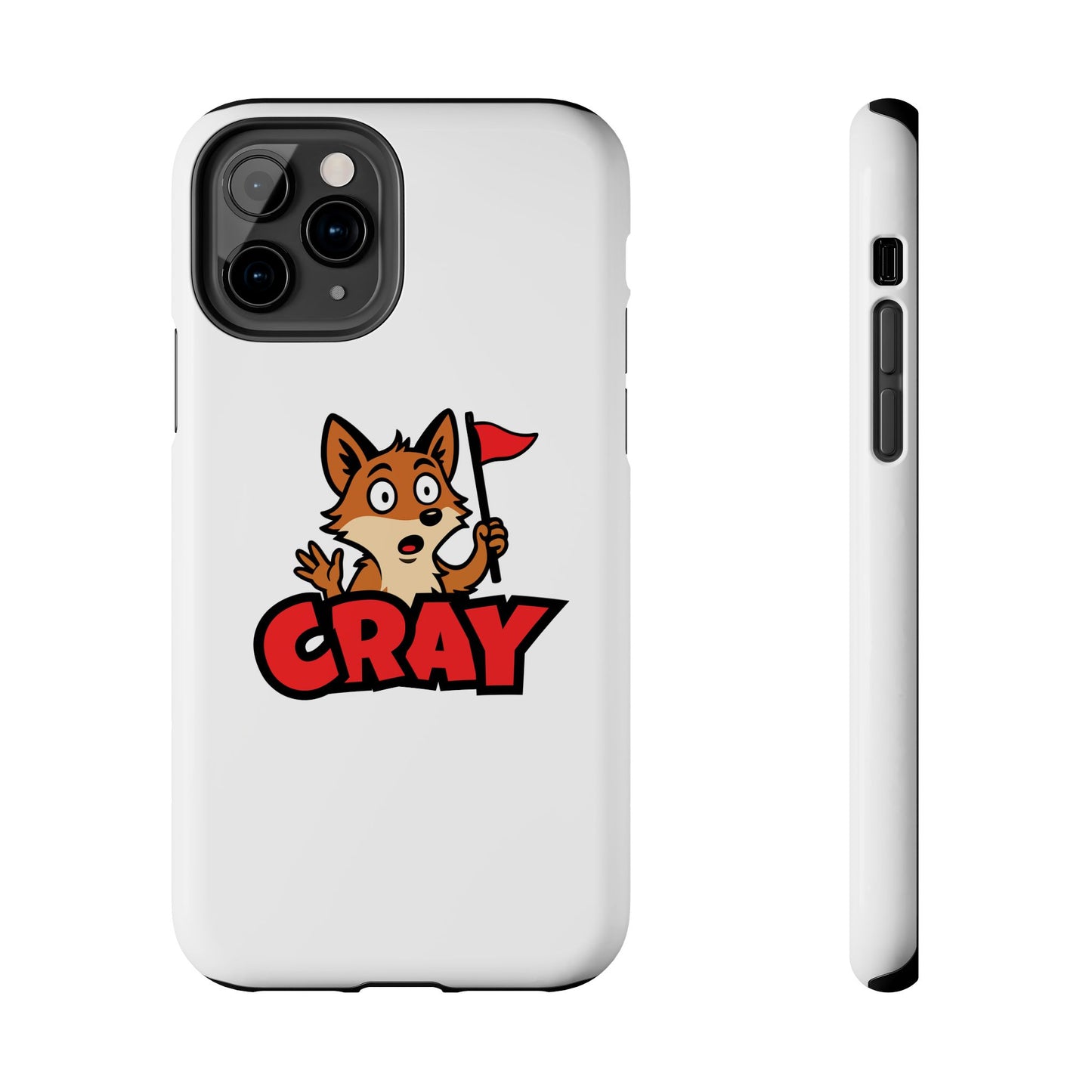 Cray Phone Case - White - Red Flag Fox