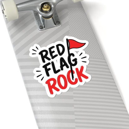 Red Flag Rock Sticker