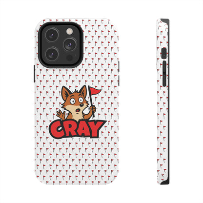 Cray Phone Case - White - Red Flag Fox