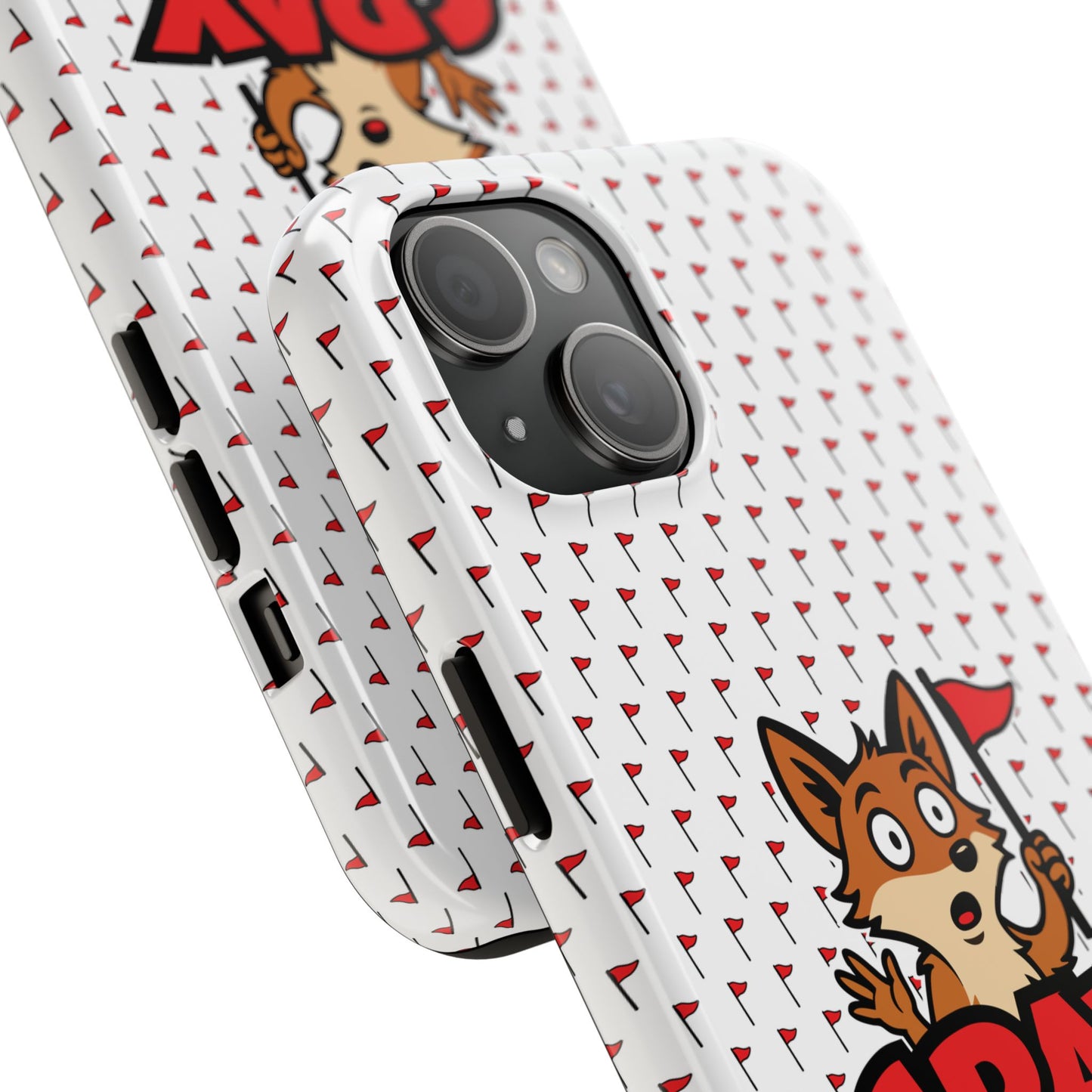 Cray Phone Case - White - Red Flag Fox