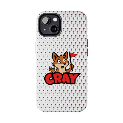 Cray Phone Case - White - Red Flag Fox
